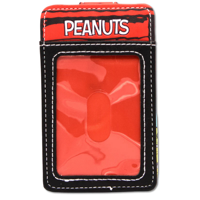 Load image into Gallery viewer, Buckle- Down Peanuts Snoopy Sleeping Dog House Pose Black Wallet ID Card Holder
