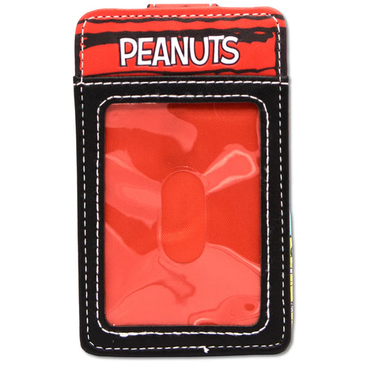 Buckle- Down Peanuts Snoopy Sleeping Dog House Pose Black Wallet ID Card Holder