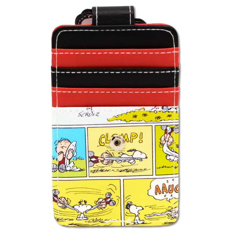 Load image into Gallery viewer, Buckle- Down Peanuts Snoopy Sleeping Dog House Pose Black Wallet ID Card Holder
