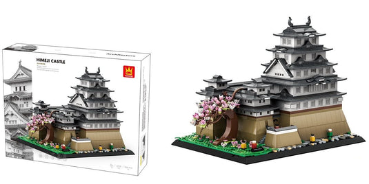 Wange Bricks: MOC Architecture Himeji Castle Japan Building Brick Toy Figure