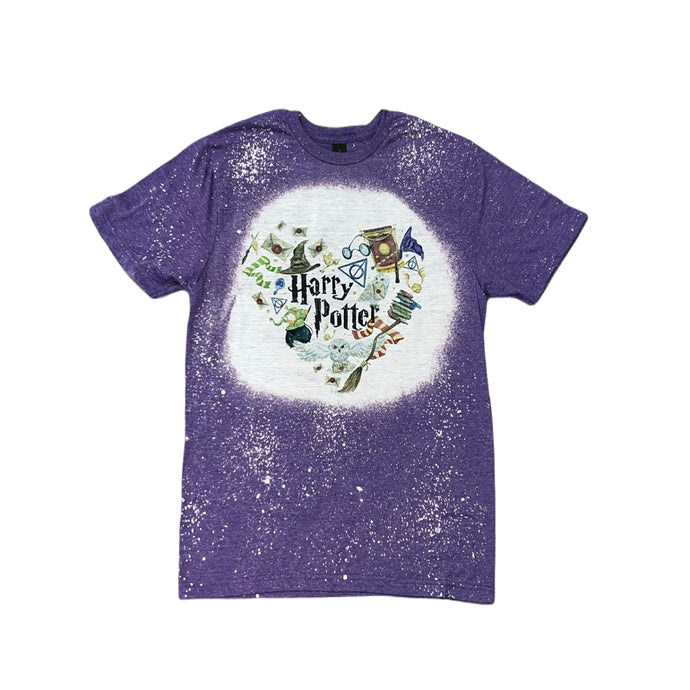 Camiseta blanqueada morada de Harry Potter