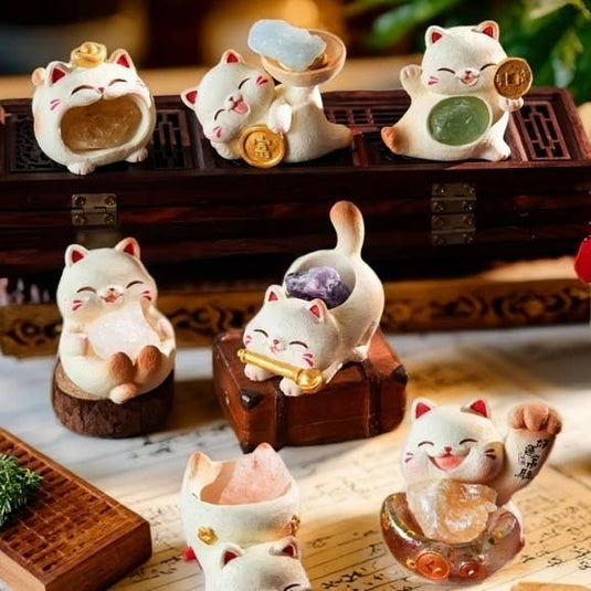 BCmini Maneki Lucky Cat Crystal Blind Box
