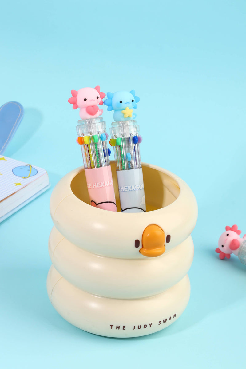 Load image into Gallery viewer, BC Mini Axolotl 10-Color Retractable 1 Single Ball Pen
