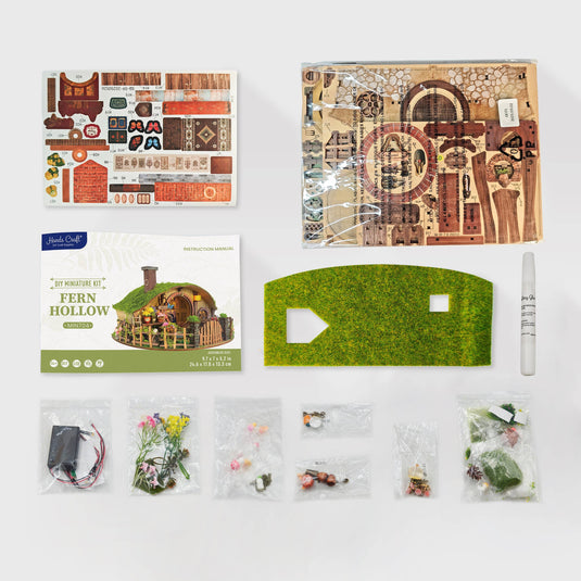 Hands Craft DIY Fern Hollow Miniature House Kit