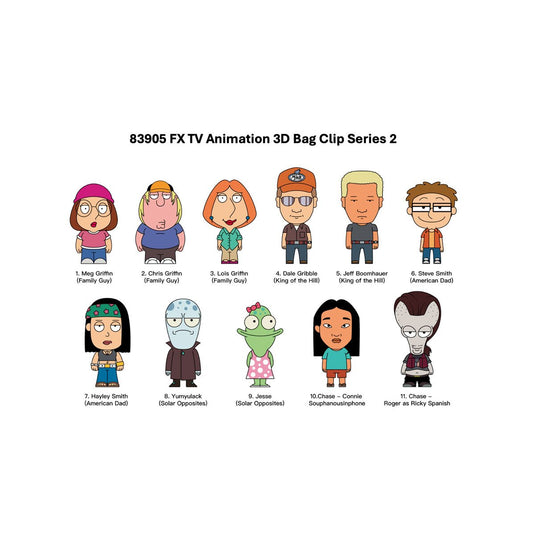 Monogram  FX Animation - Characters Series 2 - 1pc 3D Figure Bag Clip Blind Bag