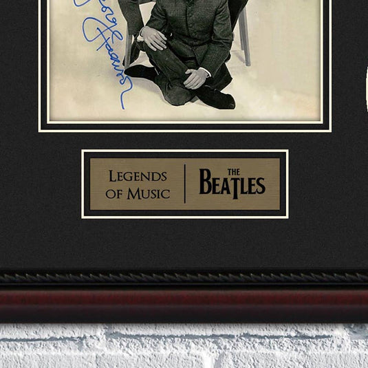 Beatles Framed 45 Record w/ Reproduction Signatures Gold Record Display