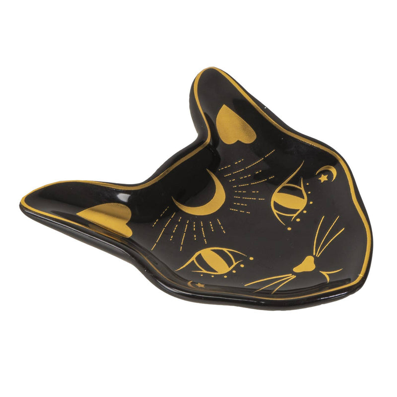 Black Cat Mystic Mog Ceramic Trinket Dish