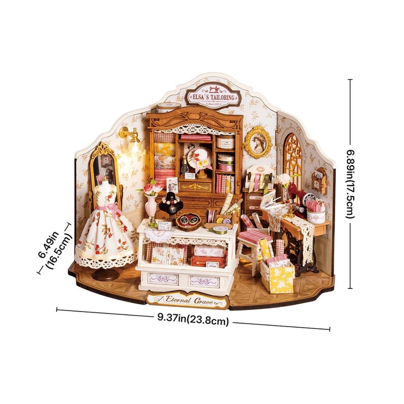 Load image into Gallery viewer, Robotime Rolife - Elsa's Tailoring DIY Miniature House Figure
