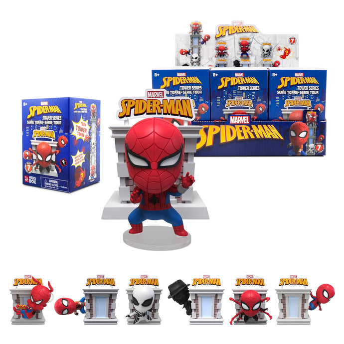 Toys Matter Inc. Marvel Spider-Man Tower Series Hero Box - Single Random Blind Box