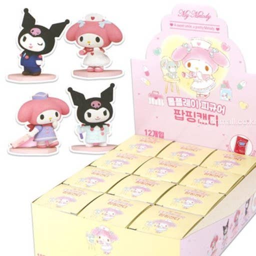 Cargue la imagen en el visor de la galería, Sanrio My Melody - Roll Play  Ramdom Box W Popping Candy Figure
