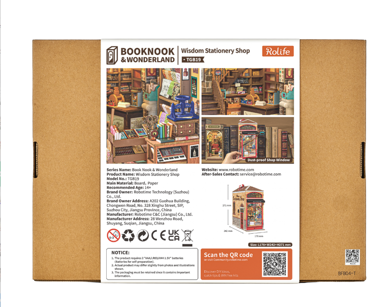 Load image into Gallery viewer, Robotime Rolife - Wisdom Stationery Shop DIY Book Nook
