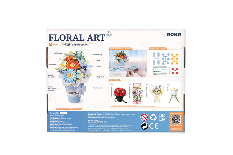 Load image into Gallery viewer, Robotime - Twilight Sky Bouquet DIY 3D Flower Puzzle

