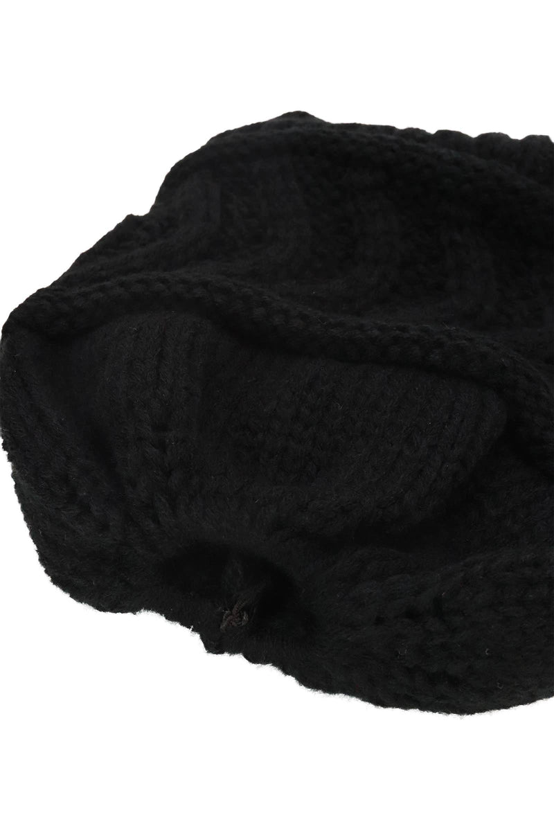 Load image into Gallery viewer, Classic Ponytail Chevron Cable Knitted Beanie
