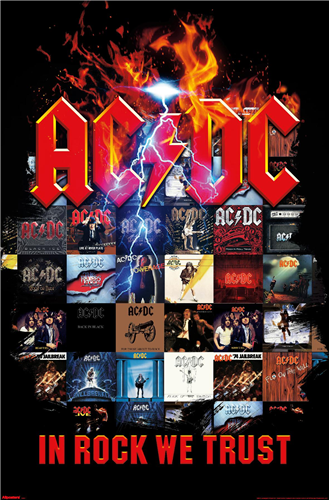 Trends International AC/DC - In Rock We Trust Collage Poster