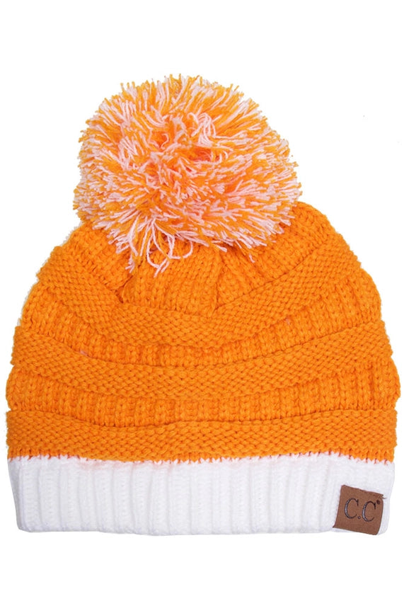 Load image into Gallery viewer, C.C. Game Day Team College Color Knit Cuff with Pom
