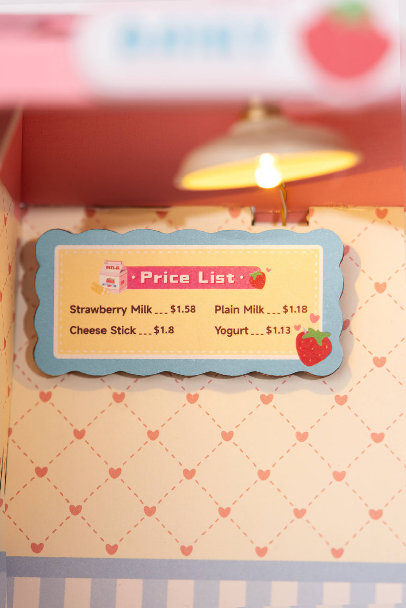 Load image into Gallery viewer, Strawberry Milk Box ROBOTIM Rolife DIY Miniature House
