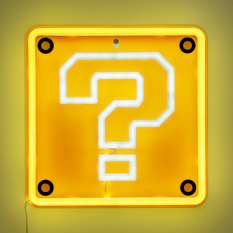 Chargez l'image dans la visionneuse de la galerie, Paladone Super Mario - Question Block Wall Mountable LED Neon Light
