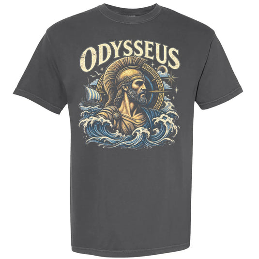 Odysseus Warrior Charcoal Comfort Color T-Shirt