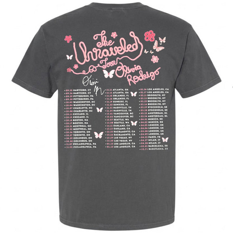 Load image into Gallery viewer, American Singer Olivia Rodrigo - The Unraveled Comfort Color T-Shirt
