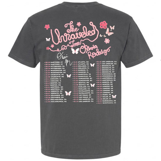 American Singer Olivia Rodrigo - The Unraveled Comfort Color T-Shirt