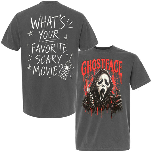 Halloween - Ghostface Grey Charcoal Comfort Color T-Shirt