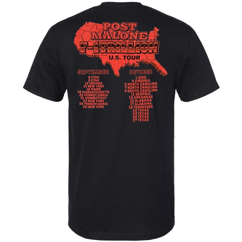 Cargue la imagen en el visor de la galería, Post Malone - U.S. Tour Black Unisex T-Shirt
