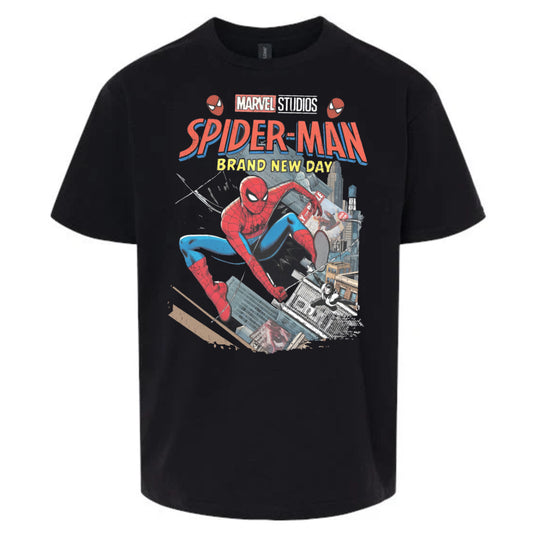 Spiderman - Brand New Day Charcoal Youth Comfort Color T-shirt