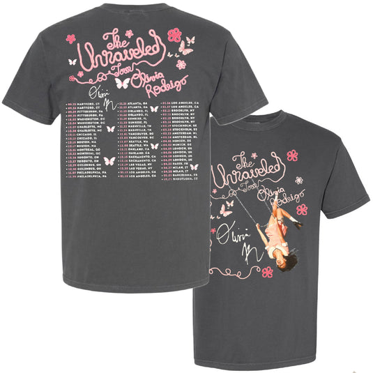 American Singer Olivia Rodrigo - The Unraveled Comfort Color T-Shirt