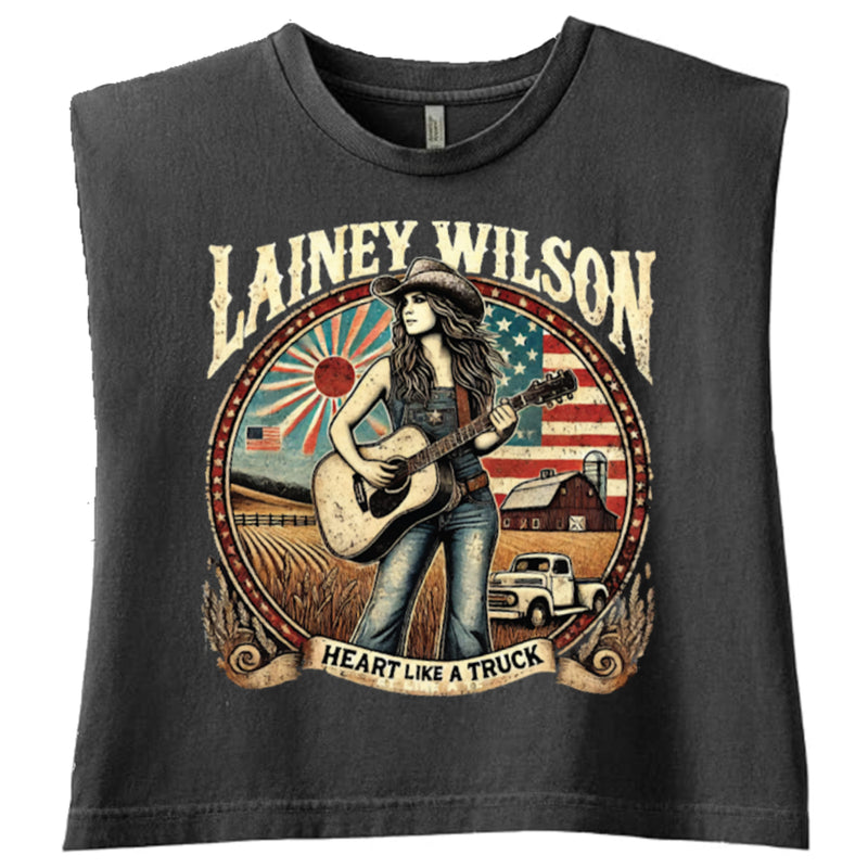 Chargez l'image dans la visionneuse de la galerie, Lainey Wilson - Heart Like A Truck Muscle Tank Top
