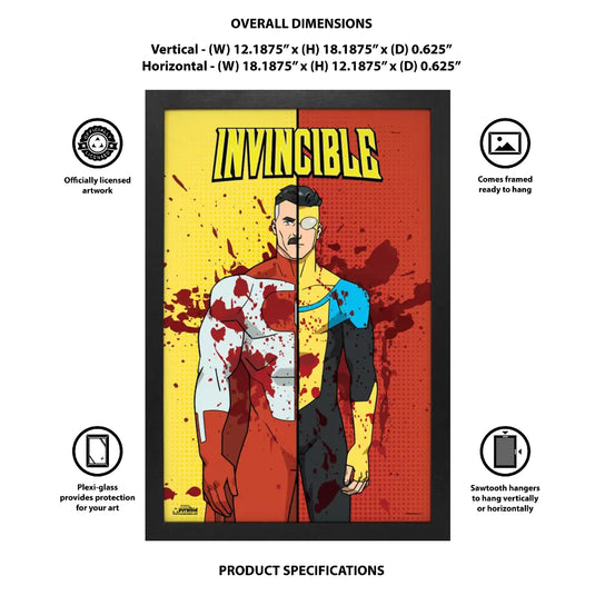 Pyramid America Invincible - Characters 11" x 17" Wall Framed