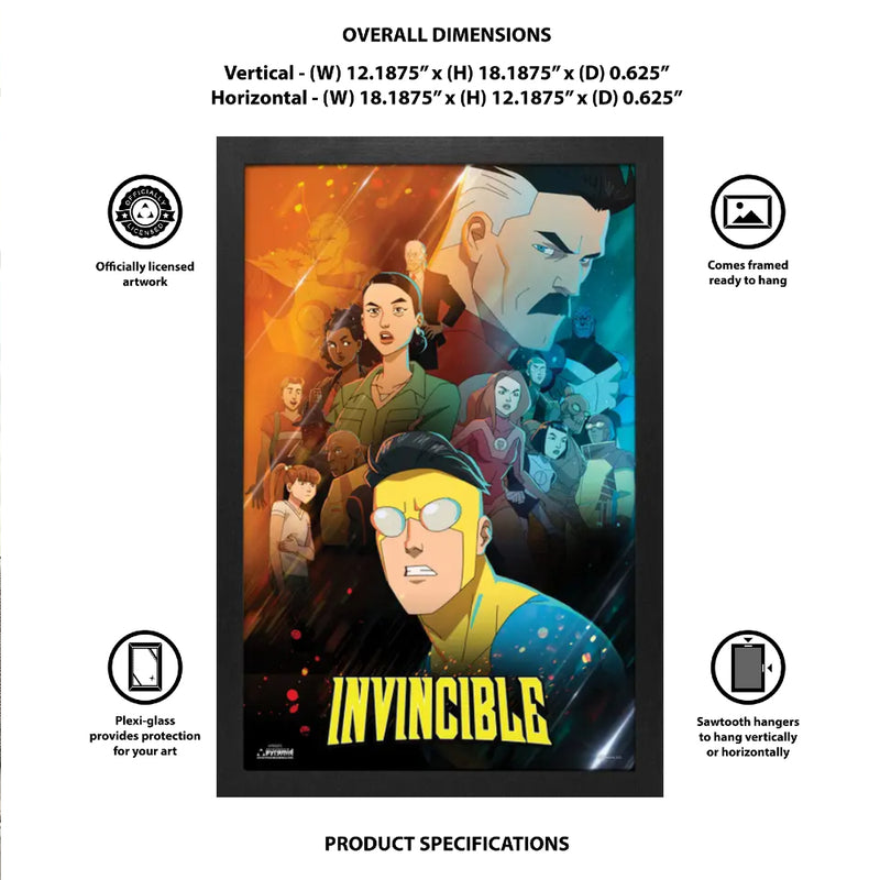 Cargue la imagen en el visor de la galería, Pyramid America Invincible - Group Slip 11" x 17" Wall Framed
