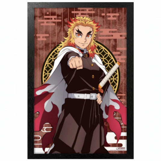 Pyramid America Demon Slayer - Rengoku 11" x 17" Wall Framed