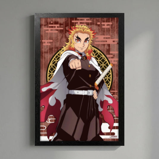 Pyramid America Demon Slayer - Rengoku 11" x 17" Wall Framed