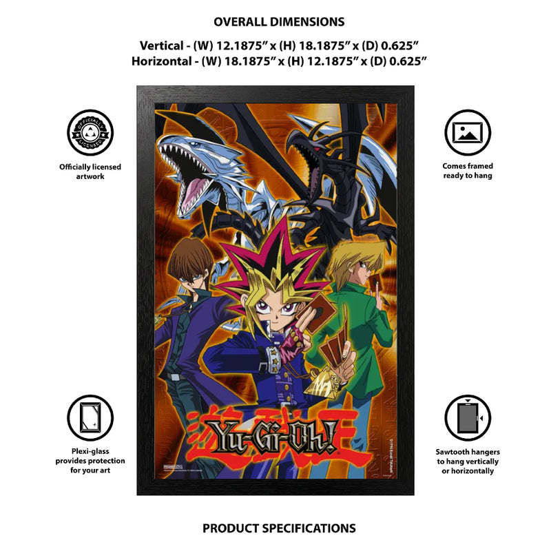 Cargue la imagen en el visor de la galería, Pyramid America Yu-Gi-Oh - S2 Collage 11" x 17" Wall Framed
