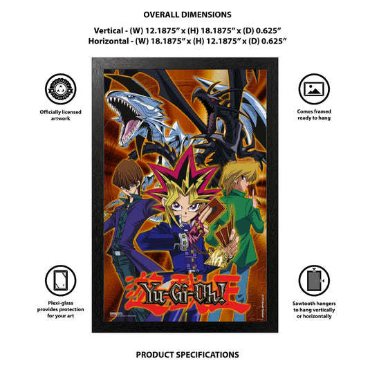 Pyramid America Yu-Gi-Oh - S2 Collage 11" x 17" Wall Framed