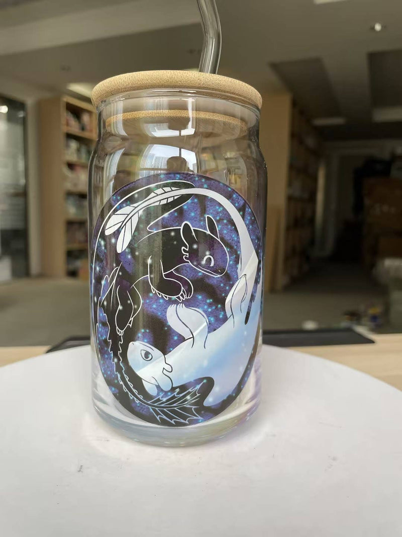 Load image into Gallery viewer, How to Train Your Dragon Night &amp; Light 16oz Iridescent Glass
