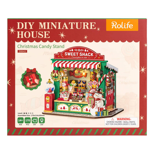 Robotime Rolife - Christmas Candy Stand Xmas DIY House Figure