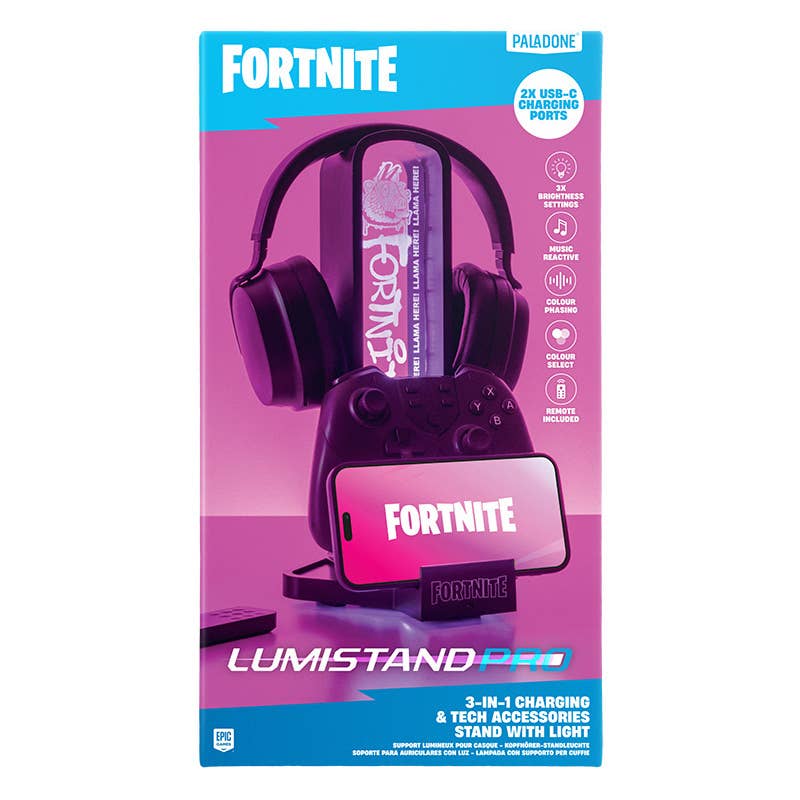 Load image into Gallery viewer, Paladone Fortnite Desk Headphone Stand With Light
