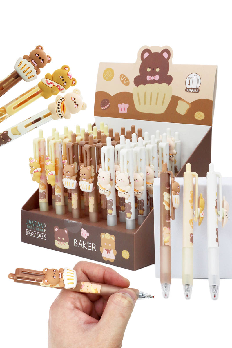 Cargue la imagen en el visor de la galería, Baker Teddy Bear 0.5 mm Click Pen - 1pc
