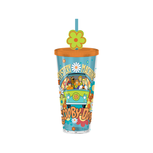Scooby Doo Mystery Machine Flowers 24oz Plastic Cold Cup