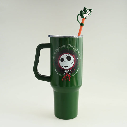 NBC Christmas Fright Wreath 40oz SS Tumbler w/ Straw Cap