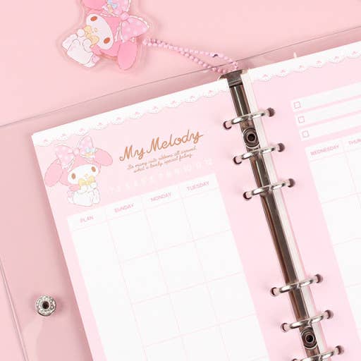 Load image into Gallery viewer, Sanrio - Perpetual Journal Planner NoteBook with Charm
