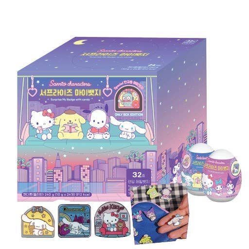 Sanrio - Character pins Badge Random Egg Mystery Box