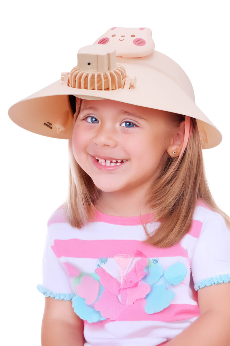 Chargez l&#39;image dans la visionneuse de la galerie, Cap Zone - Kids Animal Pals Sun Visor W/ Sticker 1pc Electric Fan

