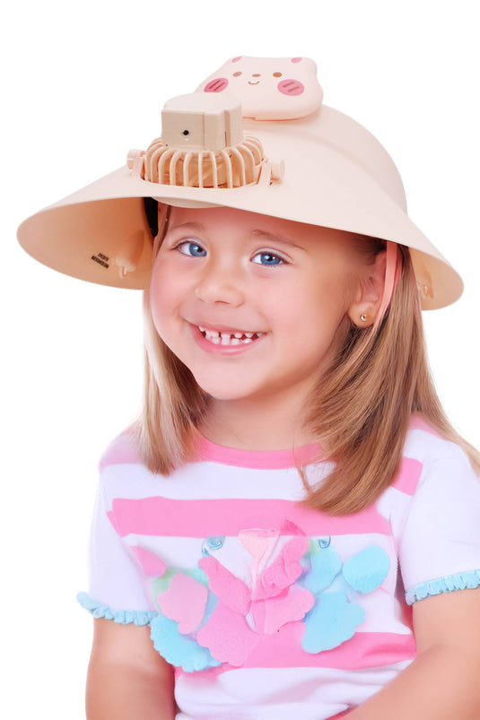 Cap Zone - Kids Animal Pals Sun Visor W/ Sticker 1pc Electric Fan