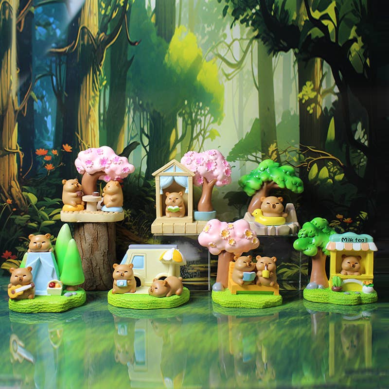 Cargue la imagen en el visor de la galería, BC mini Capybara - 1pc Tree Figure Blind Box
