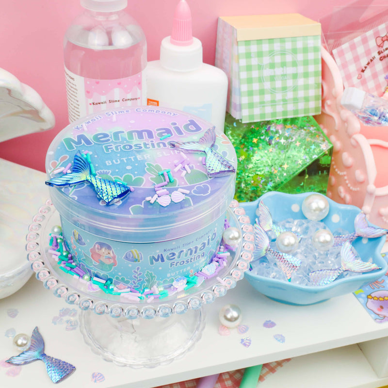 Load image into Gallery viewer, Mermaid Frosting Butter Signature Dome™ Slime
