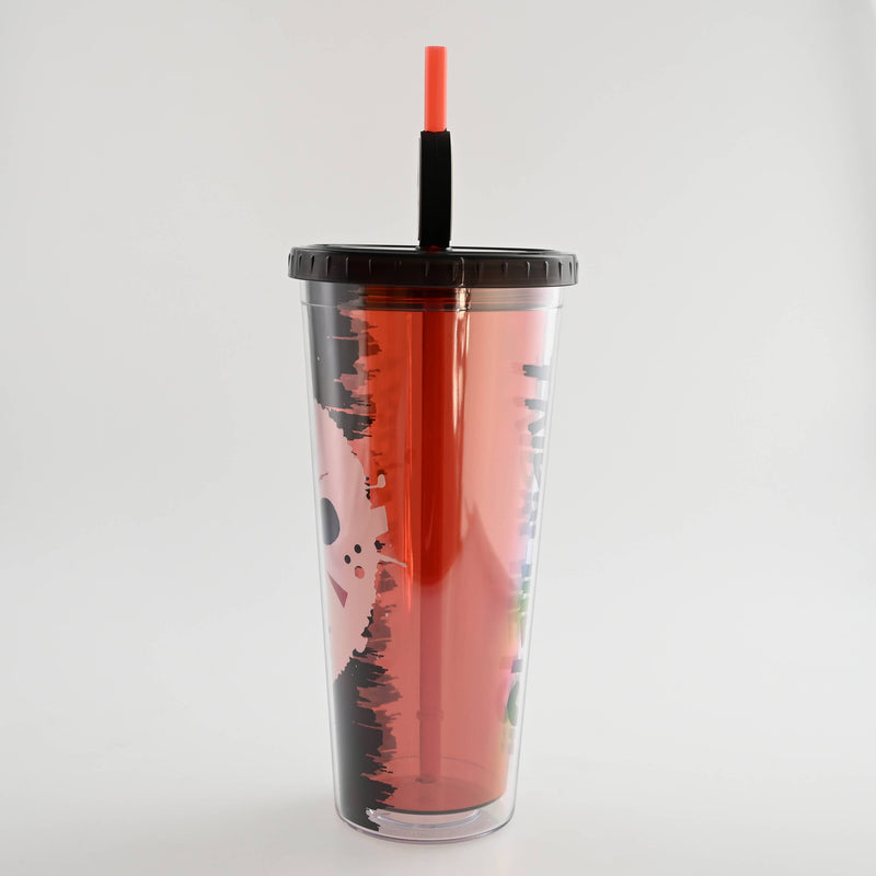 Chargez l&#39;image dans la visionneuse de la galerie, Friday the 13th Splatter Mask  24oz Plastic Cold Cup
