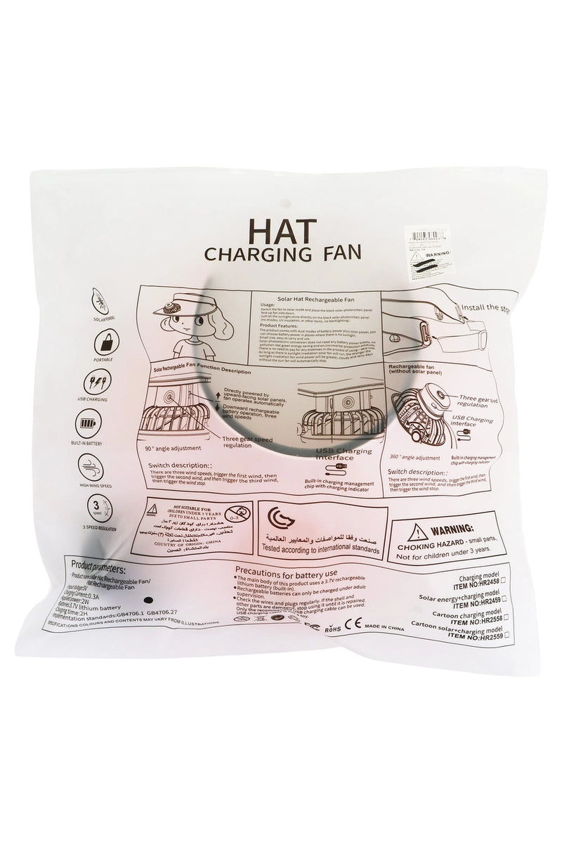 Cargue la imagen en el visor de la galería, Cap Zone - Women's Matte Pastel 1Pc Electric Fan Sun Visor
