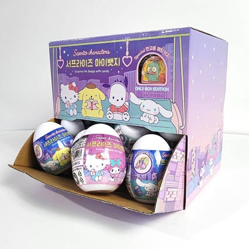 Sanrio - Character pins Badge Random Egg Mystery Box